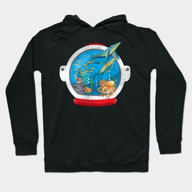 Astronauts Underwater Helmet - Aquarium Fish Tank Hoodie by merchmafia